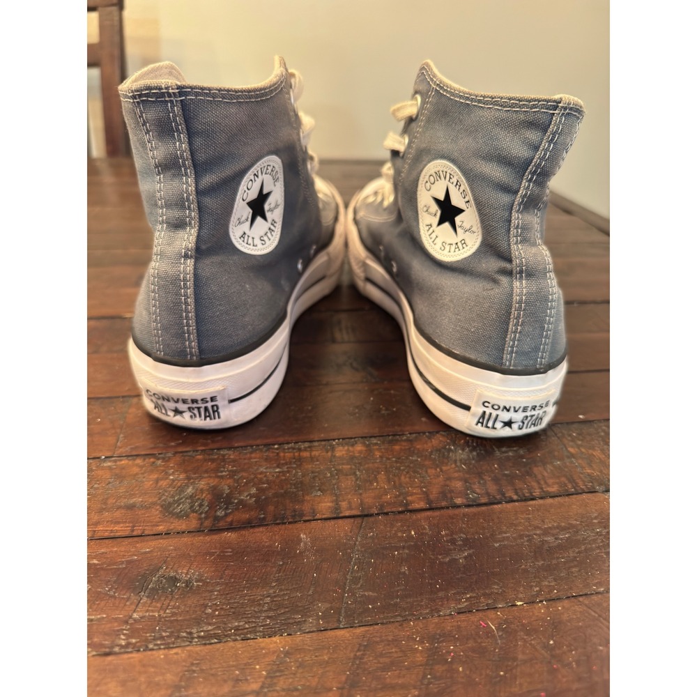 Converse Chuck Taylor All Star Lift High Top Platform Blue Sneakers A06840C 9W - Picture 4 of 7